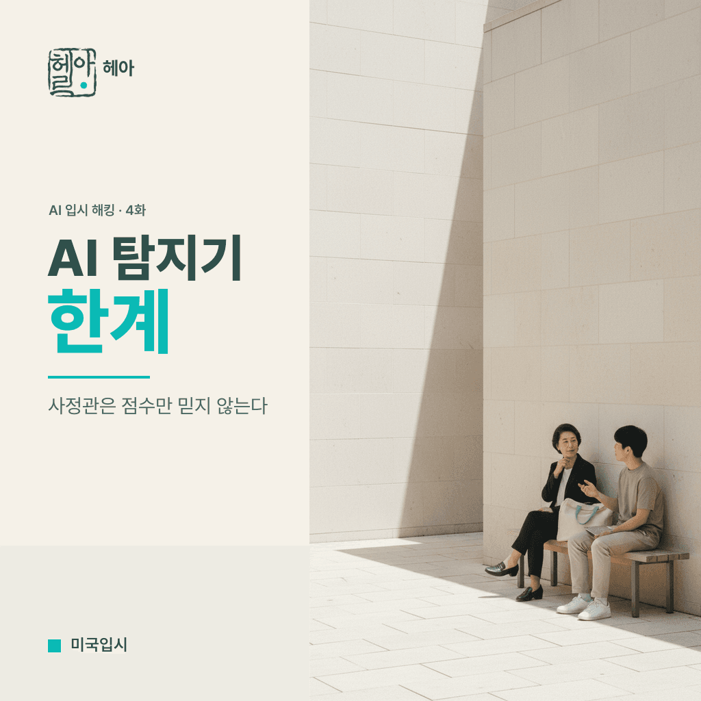 AI 시대의 대학 입시 해킹 4화, AI 탐지기의 한계 — 왜 사정관은 점수에 의존하지 않는가