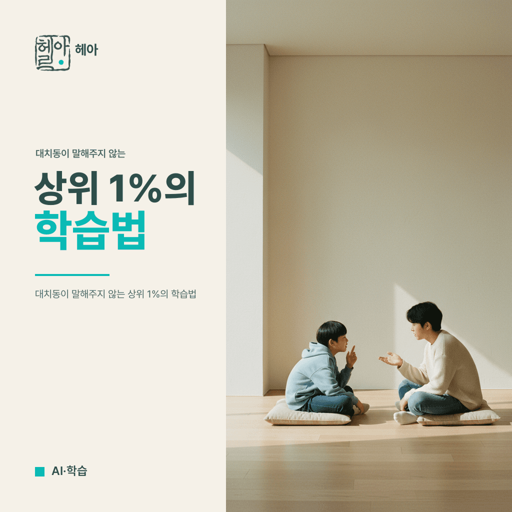 대치동이 말해주지 않는 상위 1%의 학습법