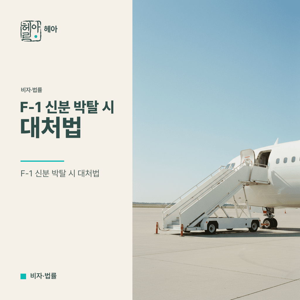 F-1 신분 박탈 시 대처법: 미국 내 복원(Reinstatement) vs 자진출국 후 재입국